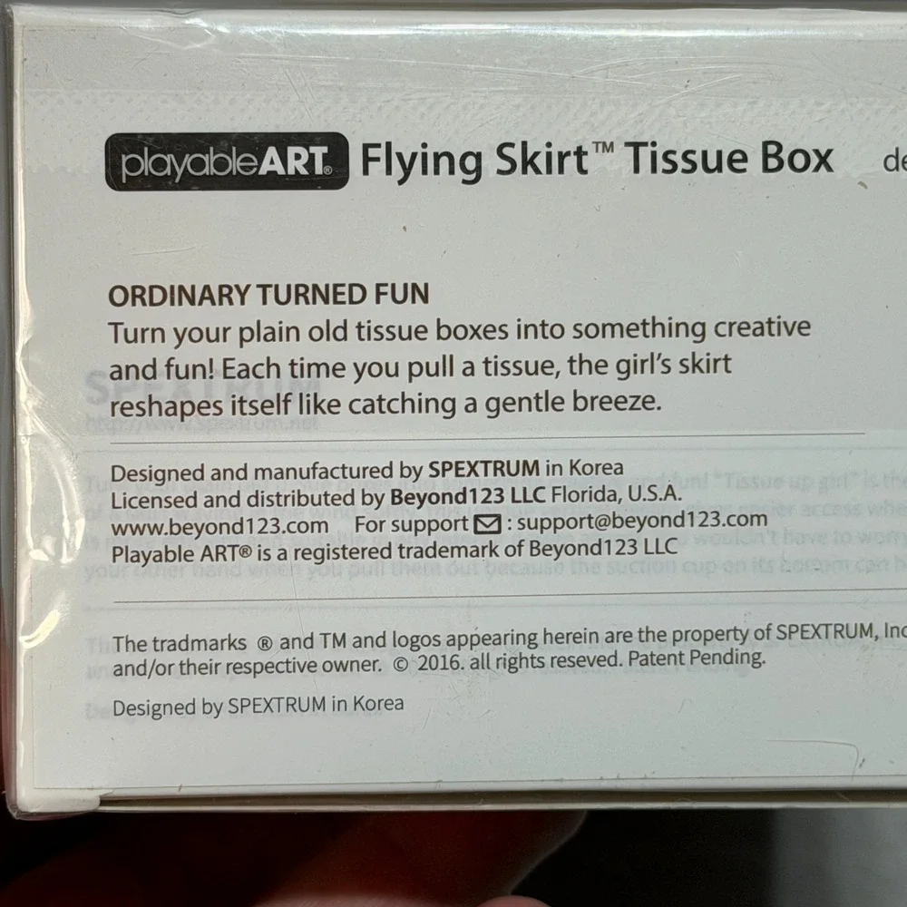 Tissue Up Girl Flying Skirt Tissue Box Sunglow Yellow Playable Art By Spextrum